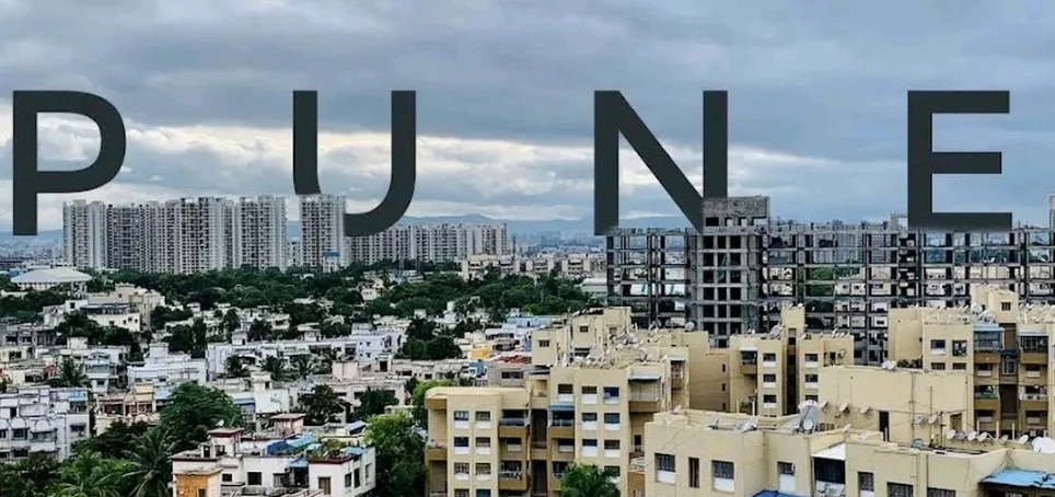 Pune City Over View with the word - PUNE
