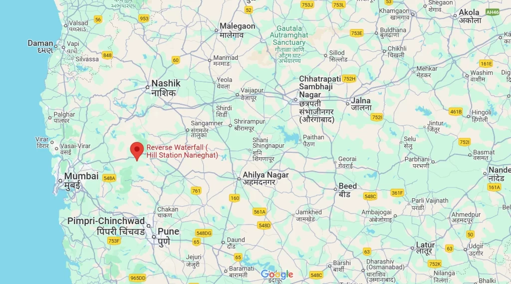 Reverse Waterfall ( Hill Station Naneghat) - Google Maps