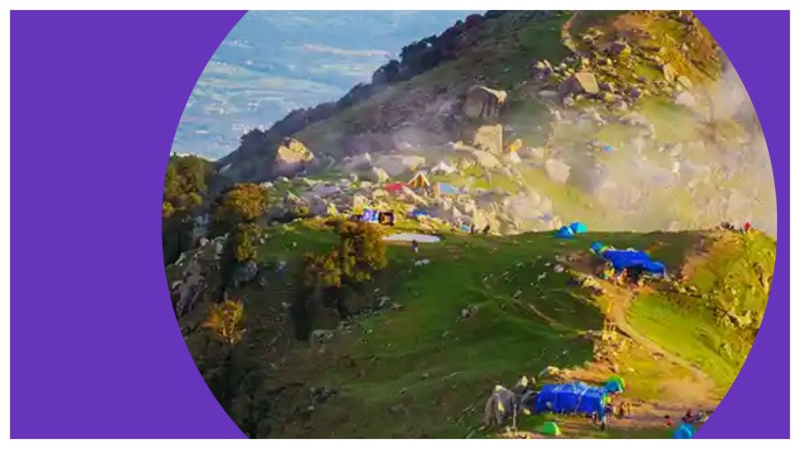 Scenic view of best places to visit near Dharamshala with Dhauladhar mountains