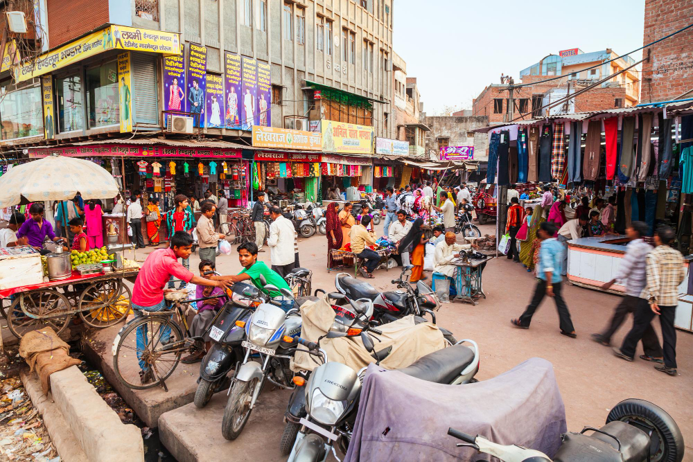 Karol Bagh Market Delhi — Ajmal Khan Road shopping lanes with ethnic wear and bridal stores in Central Delhi